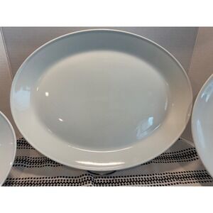 Vintage Johnson Bros Snowwhite Lyndon Serving Set-3 White Ironstone Platters